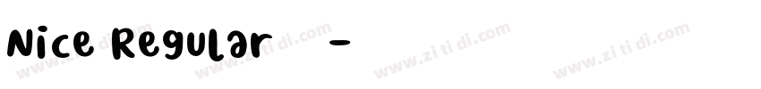 Nice Regular字体字体转换